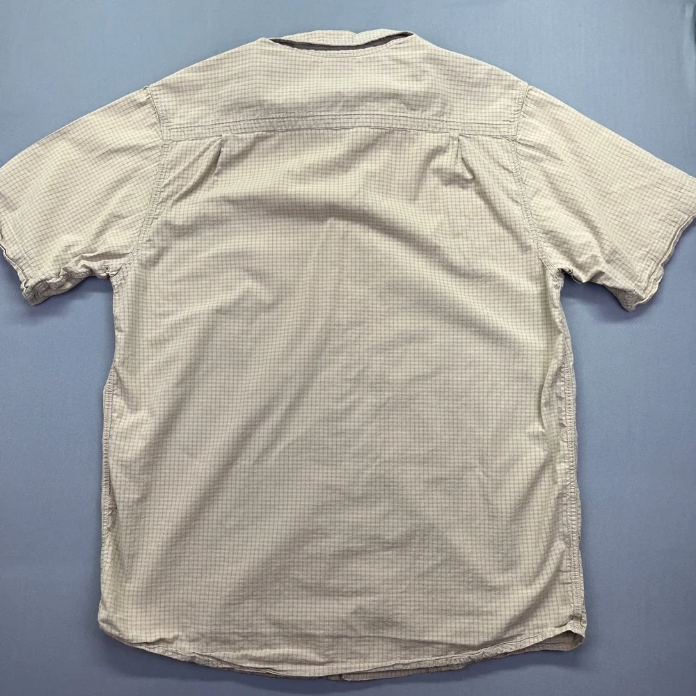 The North‎ Face Button Up Shirt Short Sleeve Plaid Outdoor Casual L